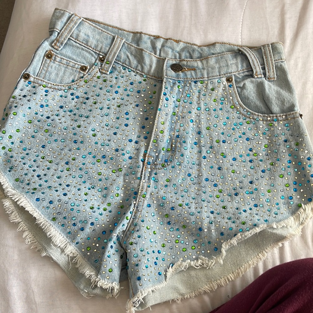 Bedazzled Denim Shorts